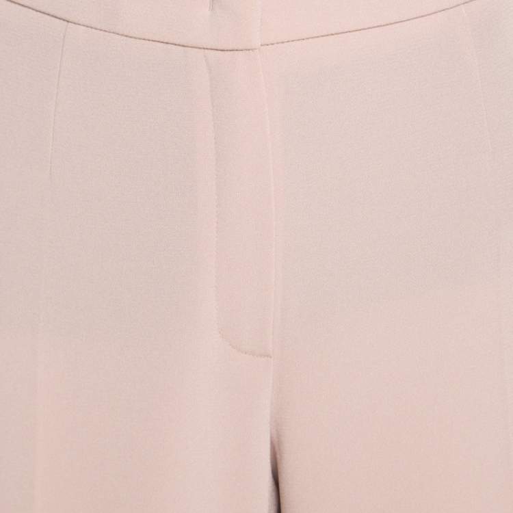 Pre Owned Escada Blush Pink Crepe Straight Leg Tovey Trousers M