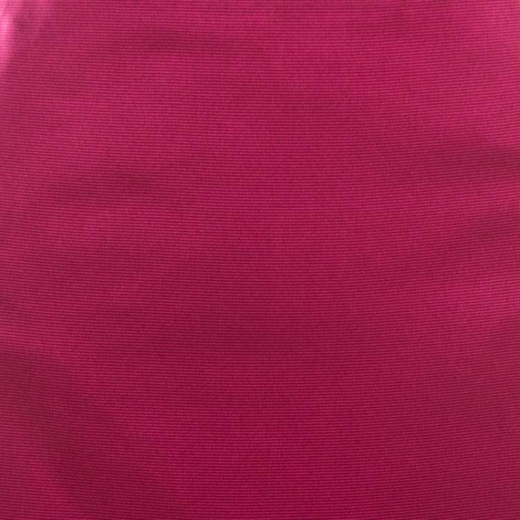 Pre Owned Escada Pink Silk Satin Slit Detail Pencil Skirt L