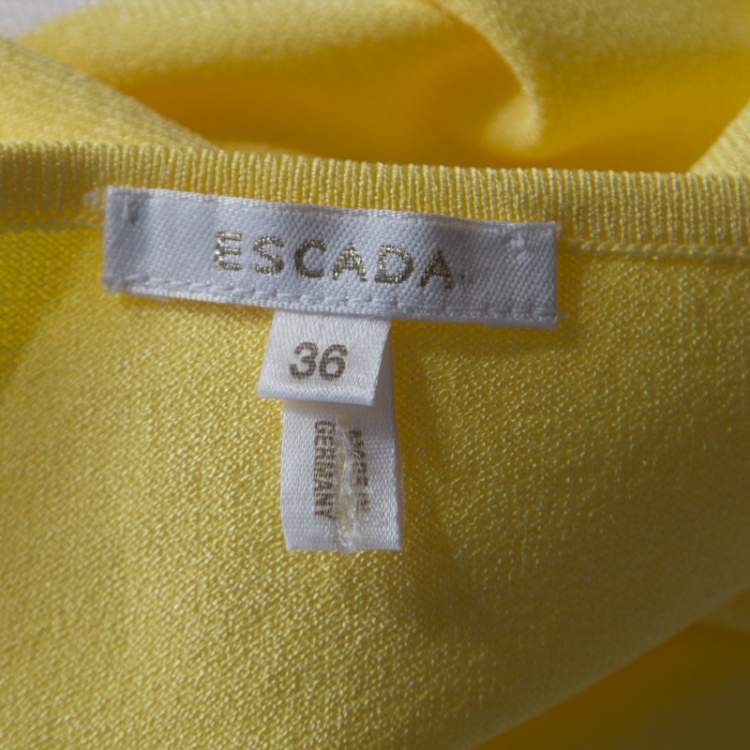 Pre Owned Escada Multi Colour Striped Knit Sleeveless Top M 