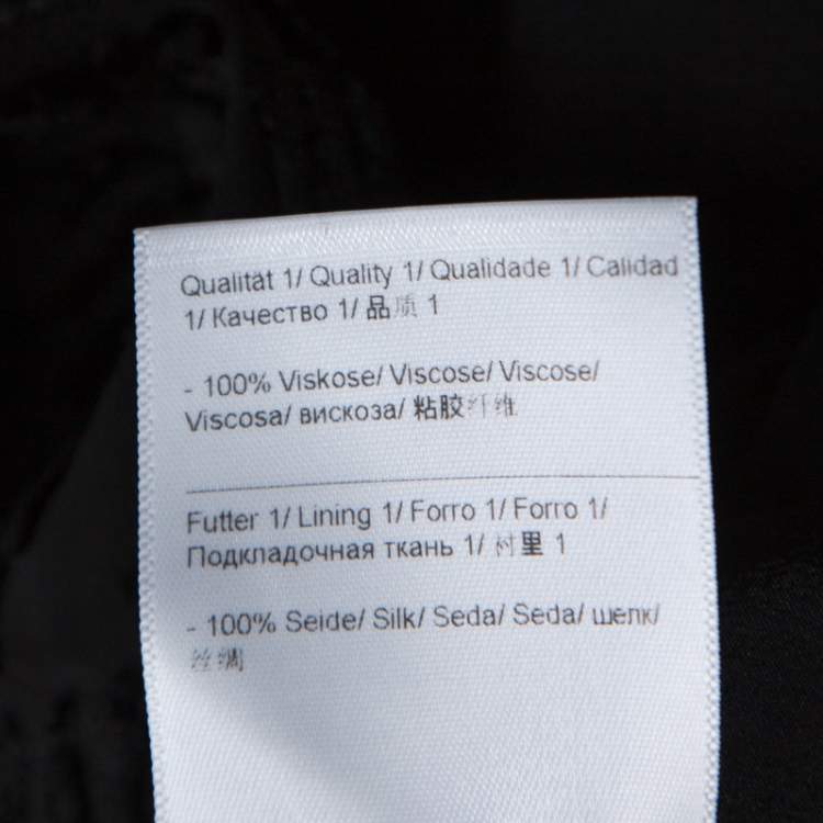Pre Owned Escada Black Fil Coupé Wrap Front Dorelles Dress M