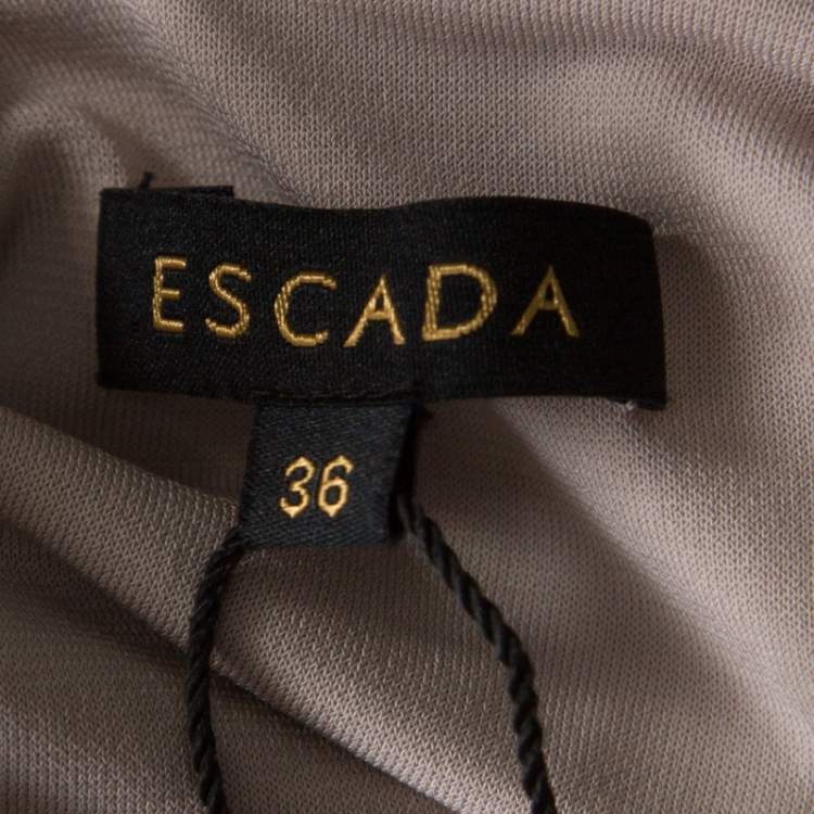 Pre Owned Escada Colorblock Stretch Jersey Paneled Eppa Dress M