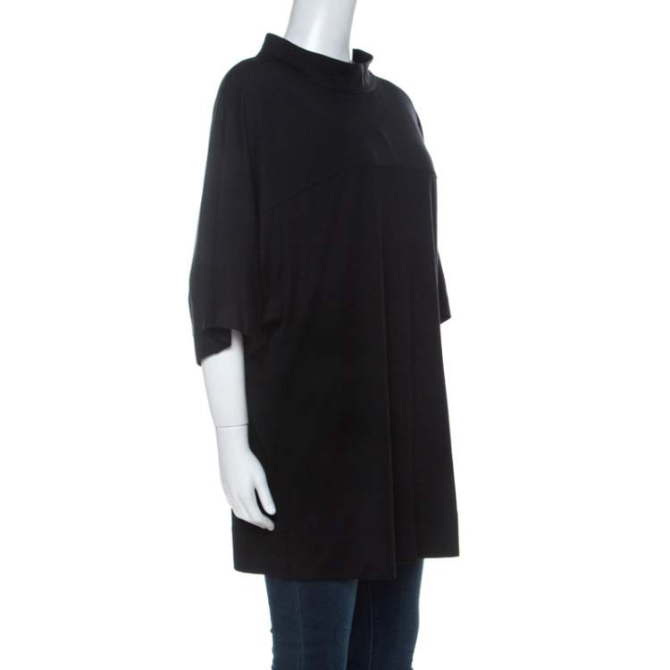 Pre Owned Escada Black Stretch Knit Oversized Nidris Tunic XL