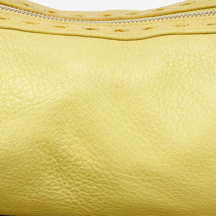 Pre Owned Escada Bright Yellow Leather Eluna Shoulder Bag
