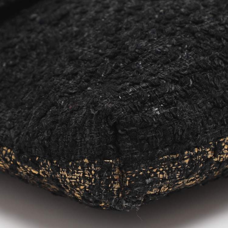 Pre Owned Escada Tricolor Tweed Wristlet Clutch