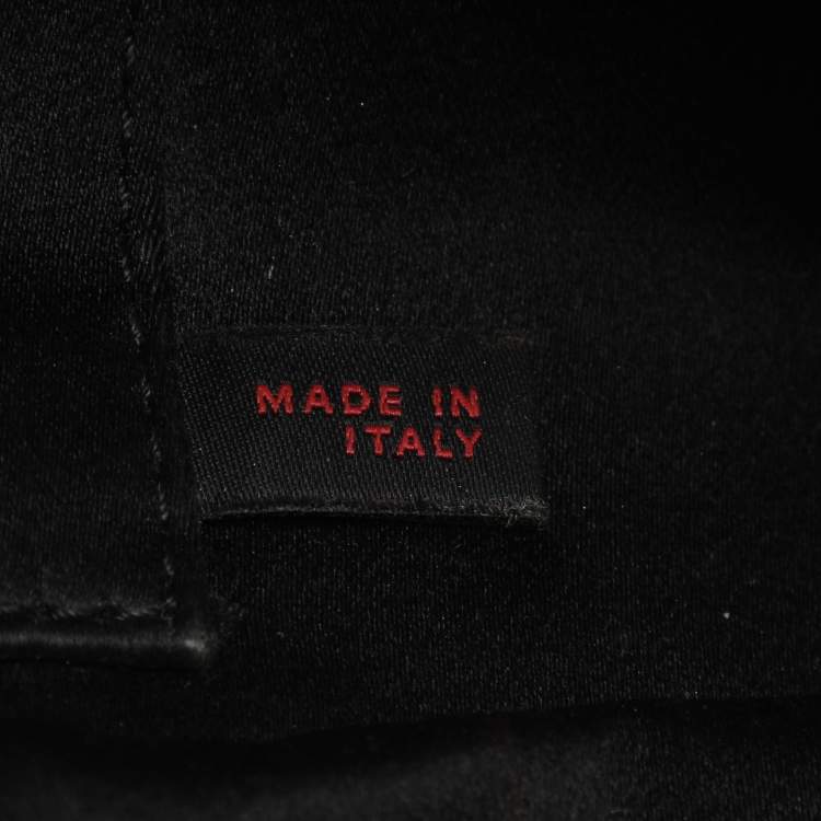 Pre Owned Escada Tricolor Tweed Wristlet Clutch