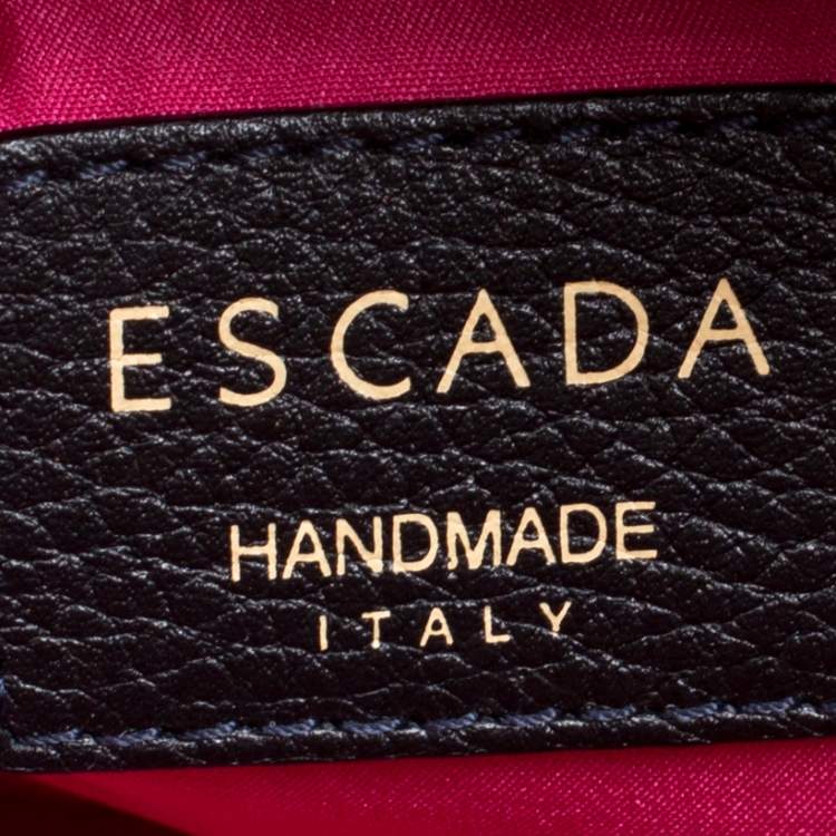 Pre Owned Escada Black Leather Eluna Shoulder Bag