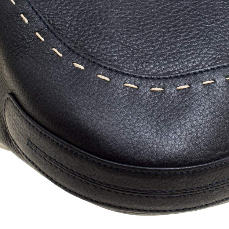 Pre Owned Escada Black Leather Eluna Shoulder Bag