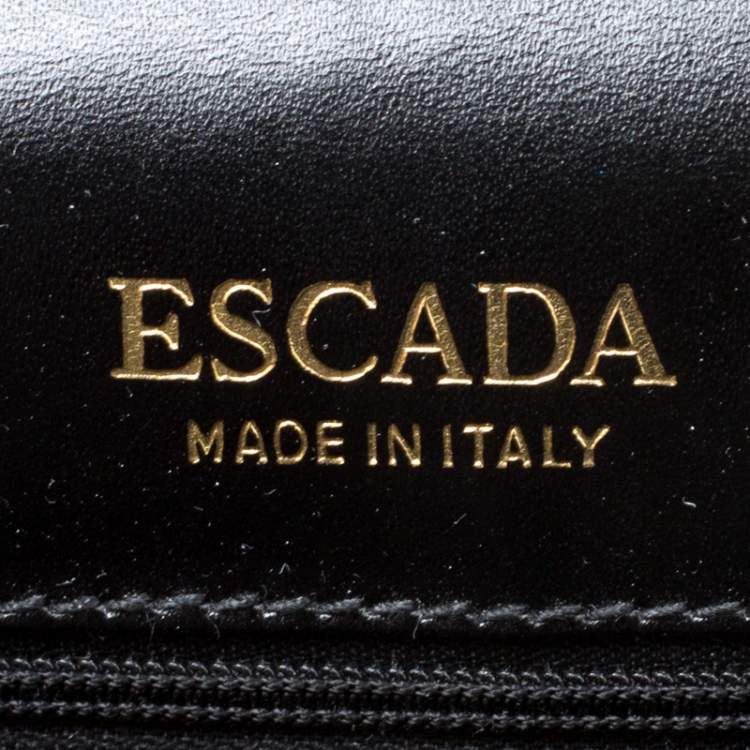 Pre Owned Escada Black/Pink Leather Shoulder Bag