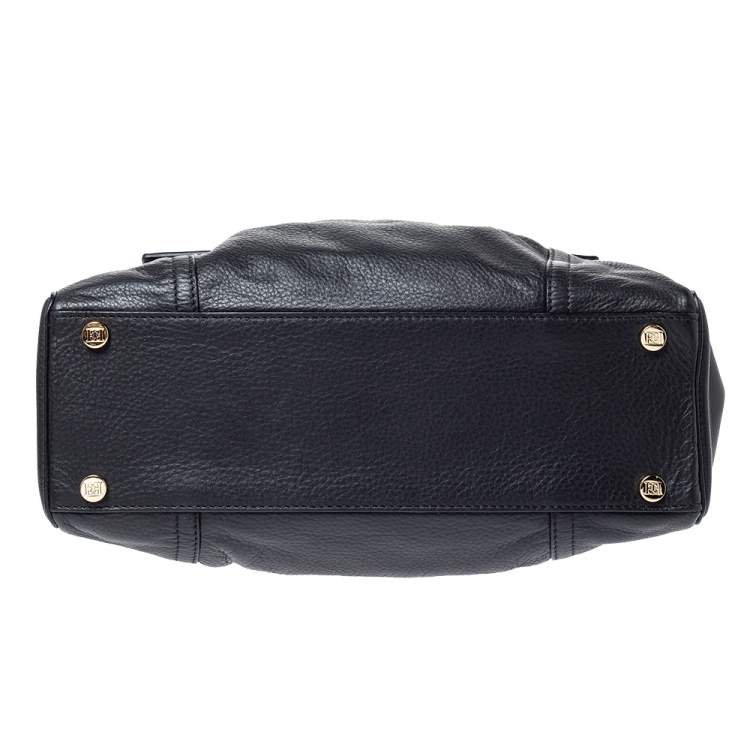 Pre Owned Escada Black Leather Top Handle Bag