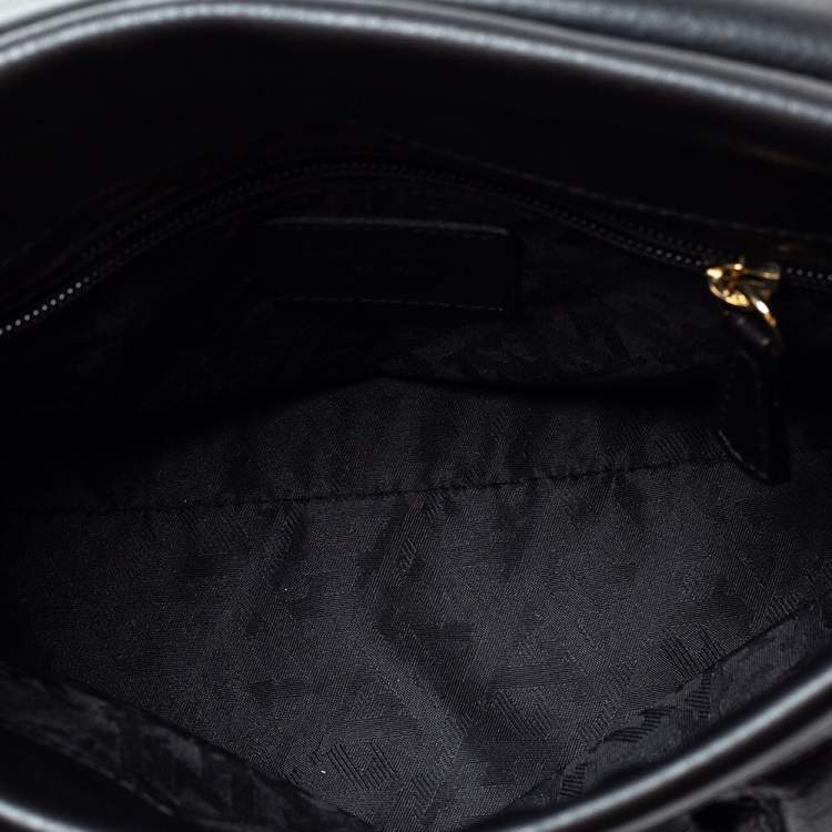 Pre Owned Escada Black Leather Top Handle Bag