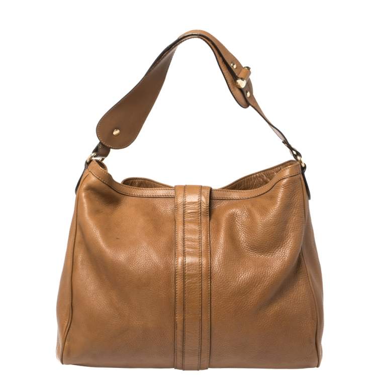 Pre Owned Escada Brown Leather Hobo