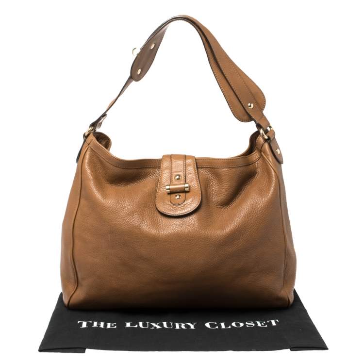 Pre Owned Escada Brown Leather Hobo