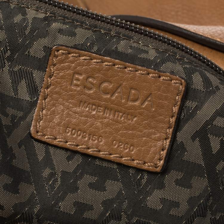 Pre Owned Escada Brown Leather Hobo
