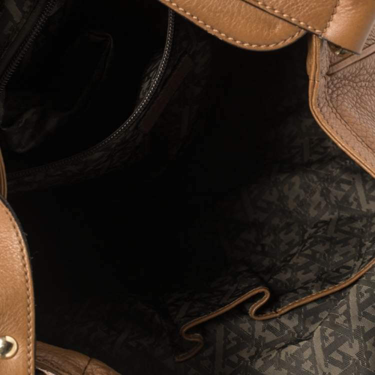 Pre Owned Escada Brown Leather Hobo