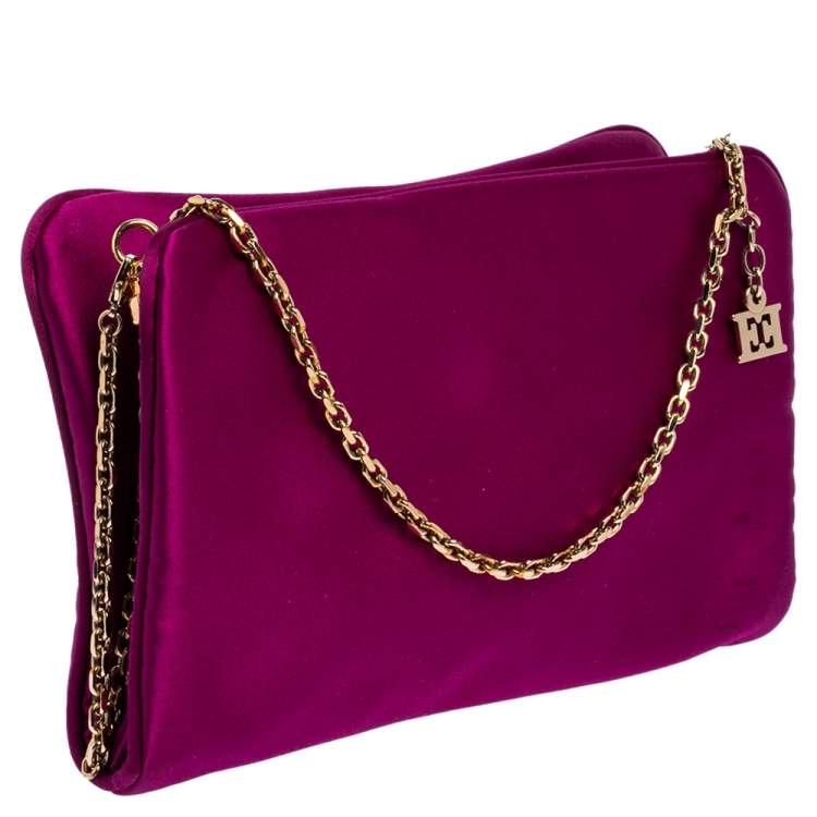 مملوكة مسبقًا Escada Pink Satin Chain Shoulder Bag