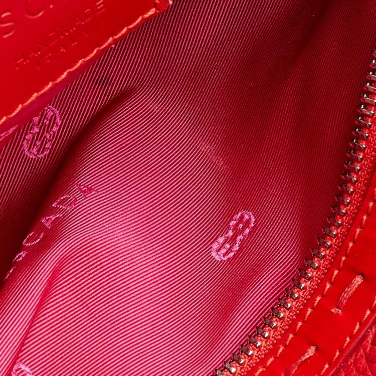 Pre Owned Escada Red Leather Eluna Shoulder Bag