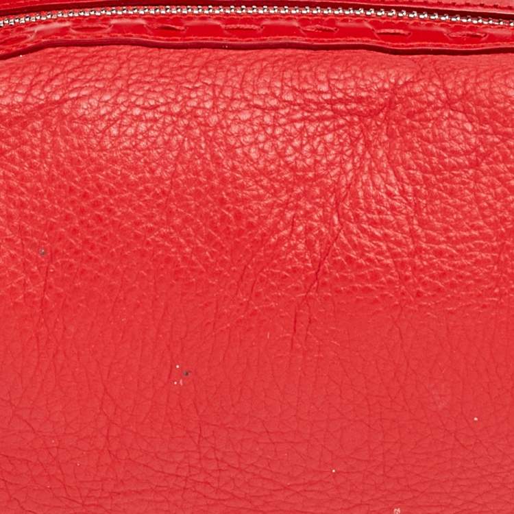 Pre Owned Escada Red Leather Eluna Shoulder Bag