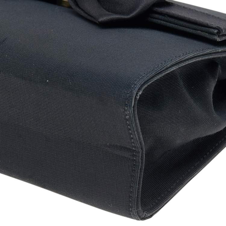 مملوكة مسبقًا Escada Black Nylon Bow Crossbody Bag