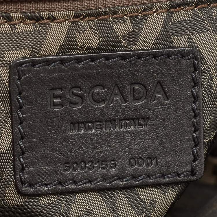 Pre Owned Escada Black Leather Shoulder Bag