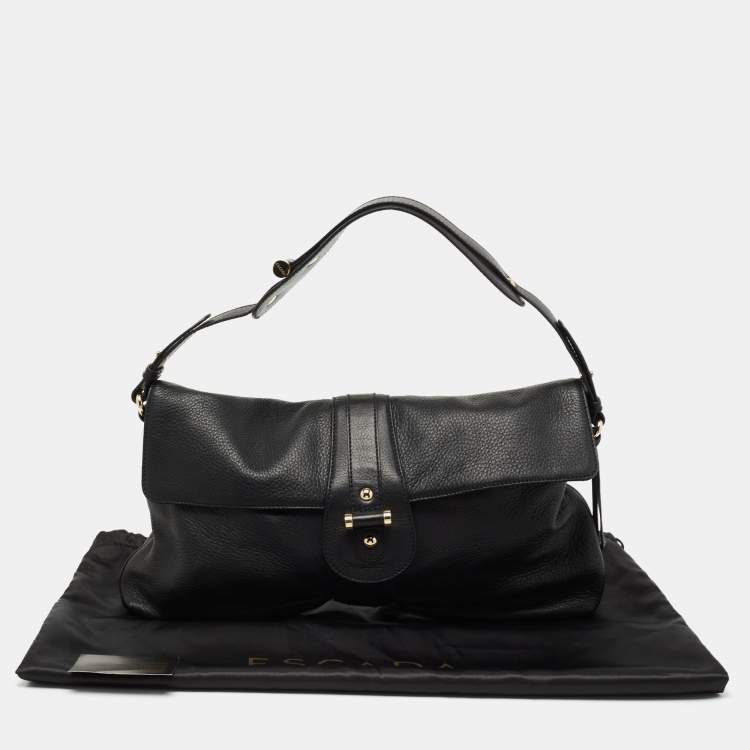Pre Owned Escada Black Leather Shoulder Bag