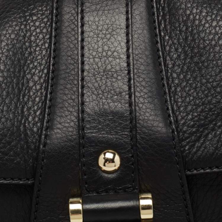 Pre Owned Escada Black Leather Shoulder Bag