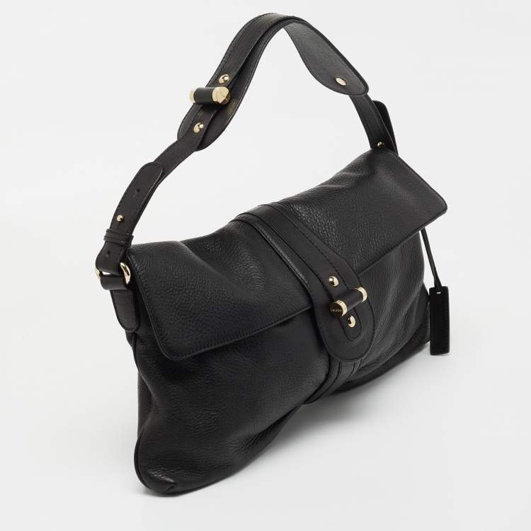Pre Owned Escada Black Leather Shoulder Bag