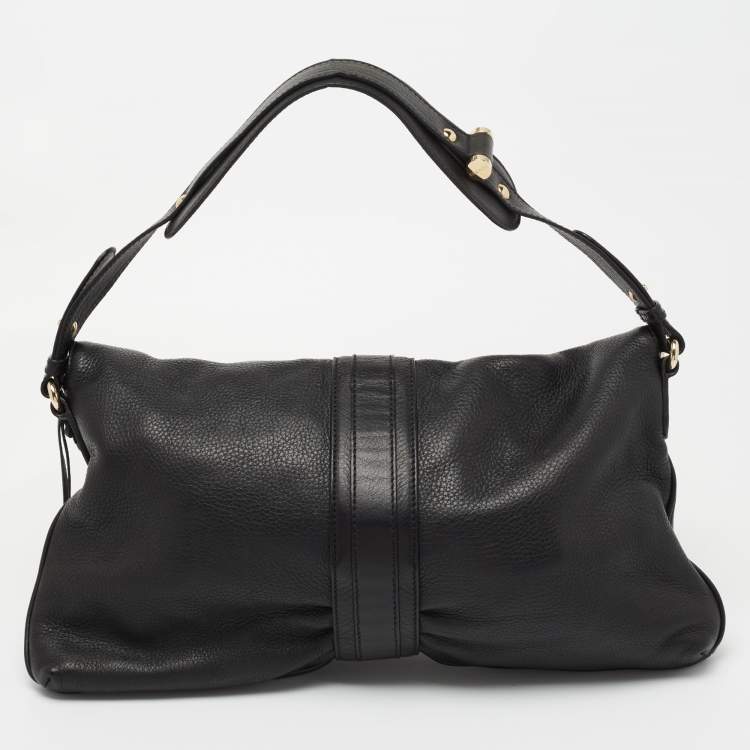 Pre Owned Escada Black Leather Shoulder Bag