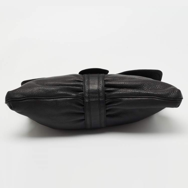 Pre Owned Escada Black Leather Shoulder Bag
