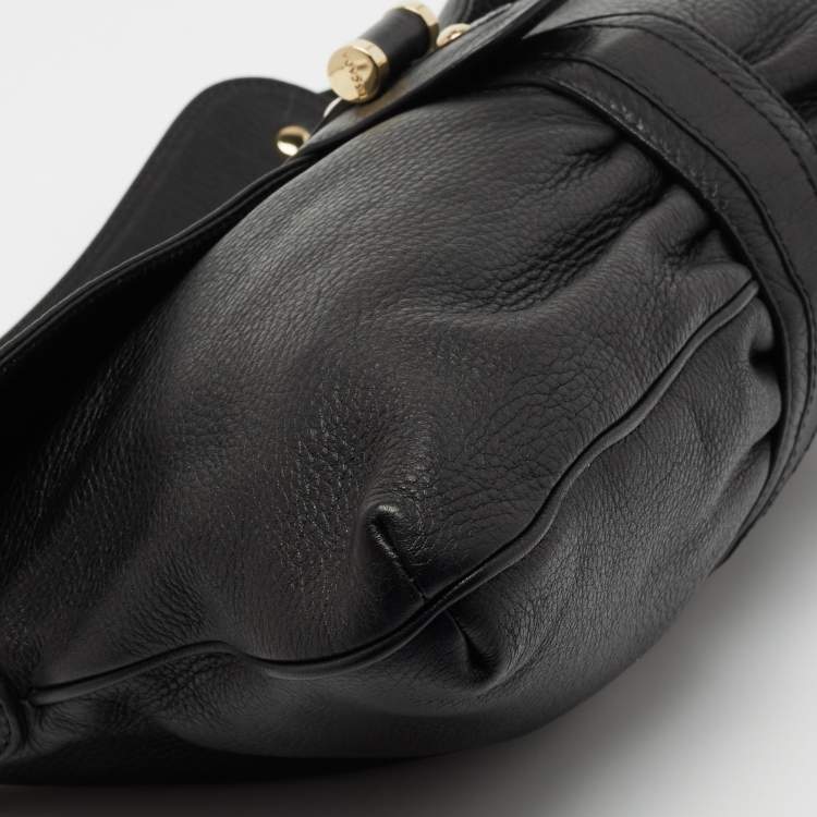 Pre Owned Escada Black Leather Shoulder Bag