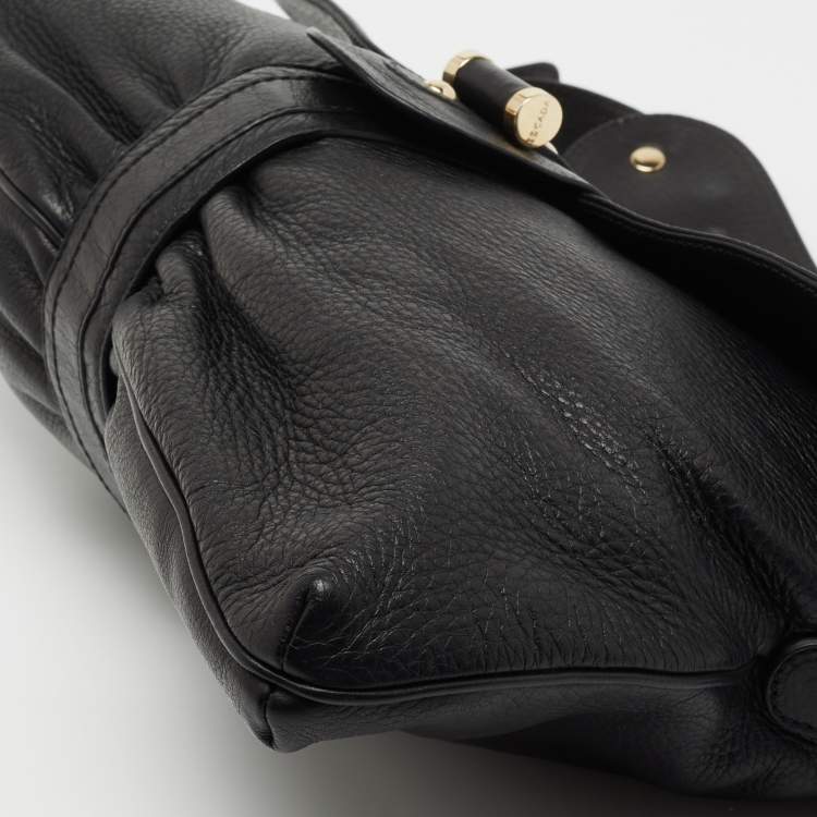 Pre Owned Escada Black Leather Shoulder Bag