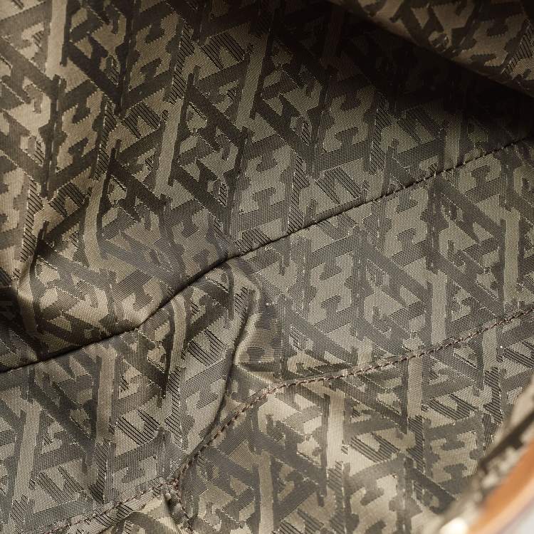 Pre Owned Escada Brown Woven Leather Horizontal Margaretha Tote 