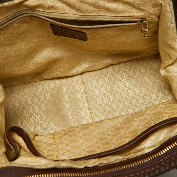 Pre Owned Escada Brown Leather Chain Satchel