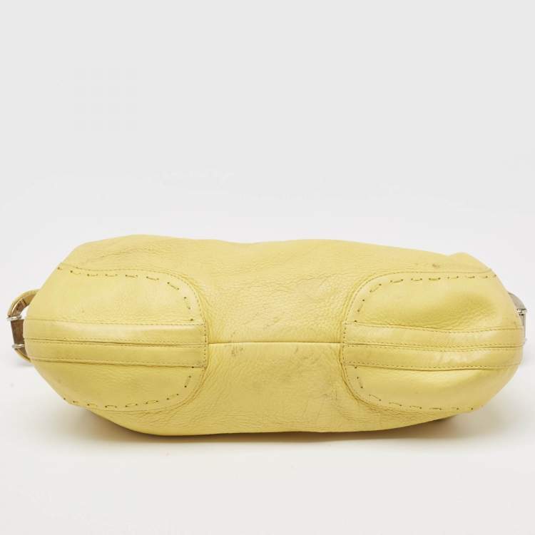 Pre Owned Escada Yellow Leather Eluna Bag