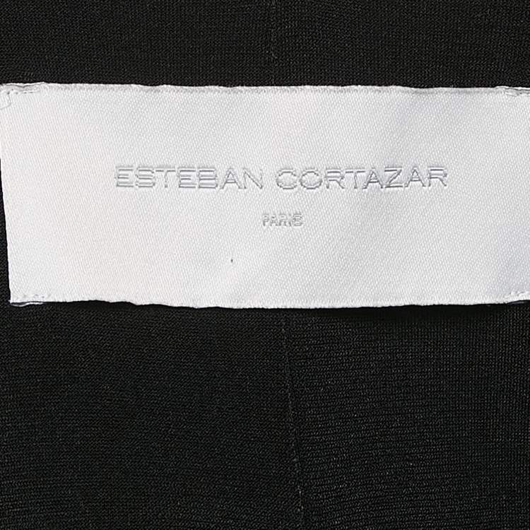 مملوكة مسبقًا Esteban Cortazar Black Jersey Fit and Flare Mini Dress L