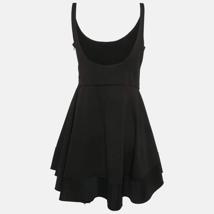 مملوكة مسبقًا Esteban Cortazar Black Jersey Fit and Flare Mini Dress L
