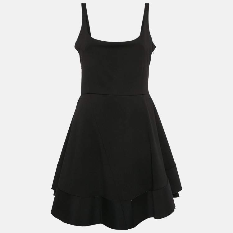 مملوكة مسبقًا Esteban Cortazar Black Jersey Fit and Flare Mini Dress L