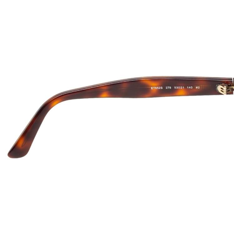 Pre Owned Etro Havana/Black Gradient ET652S Cat Eye Sunglasses