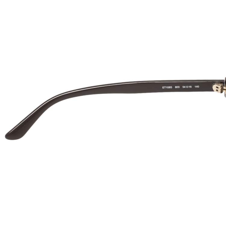Pre Owned Etro Brown/Orange Paisley Gradient ET108S Cat Eye Sunglasses