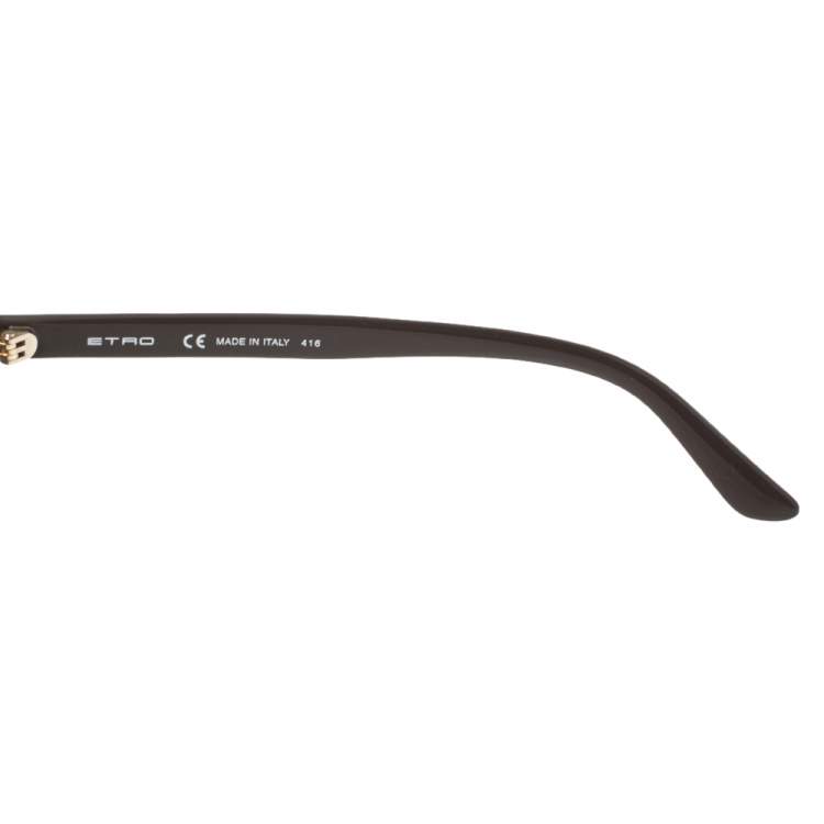 Pre Owned Etro Brown/Orange Paisley Gradient ET108S Cat Eye Sunglasses