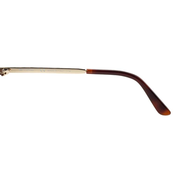 Pre Owned Etro Gold/Havana Gradient ET656S Cat Eye Sunglasses
