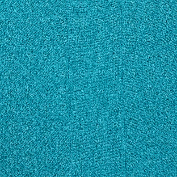 Pre Owned Etro Sea Green Double Wool Crepe Sleeveless Sheath Dress L