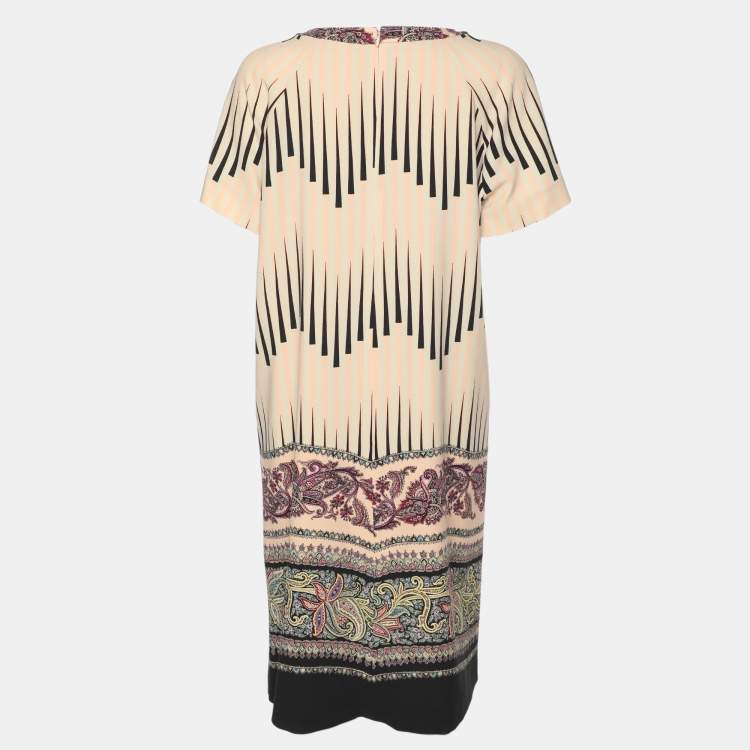 Pre Owned Etro Multicolor Printed Wool Dress L
