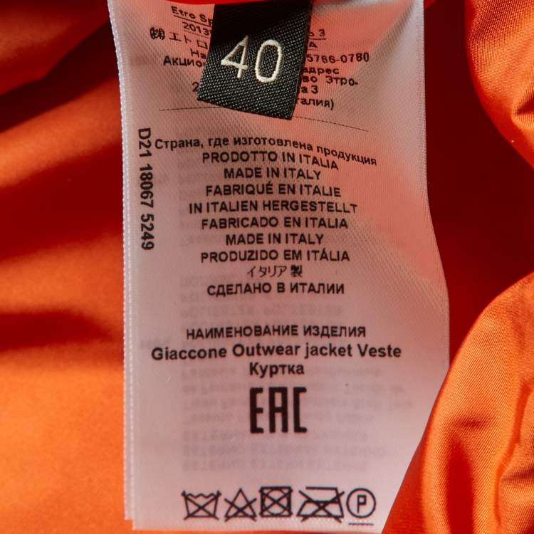 Pre Owned Etro Multicolor Patchwork Quilted Jacket S
