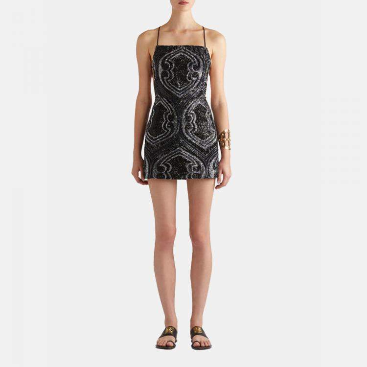 Pre Owned Etro Multicolor Sequin Emberllished Mini Dress IT 40