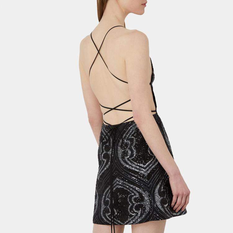 Pre Owned Etro Multicolor Sequin Emberllished Mini Dress IT 40