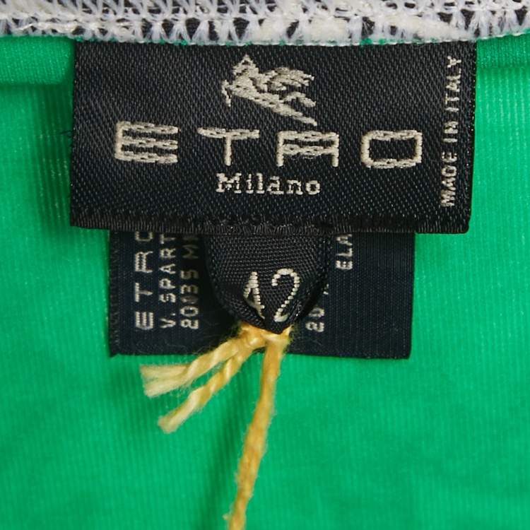 Pre Owned Etro Multicolor Printed Jersey Swimsuit M