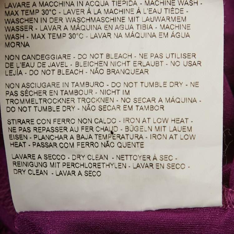 Pre Owned Etro Magenta Pink Jersey Pleated Mini Dress L