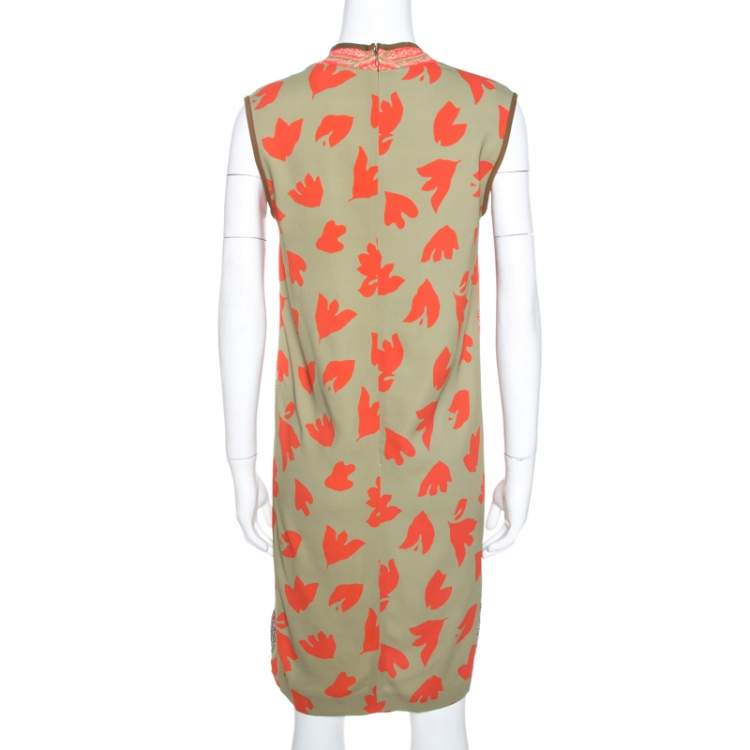 Pre Owned Etro Multicolor Paisley Print Stretch Crepe Shift Dress S