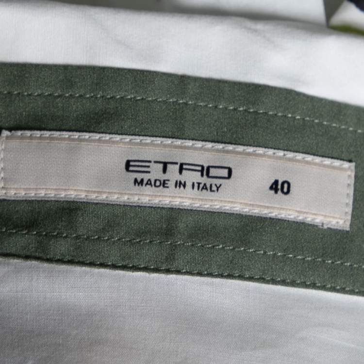 Pre Owned Etro Multicolored Printed Cotton Button Front Shirt S