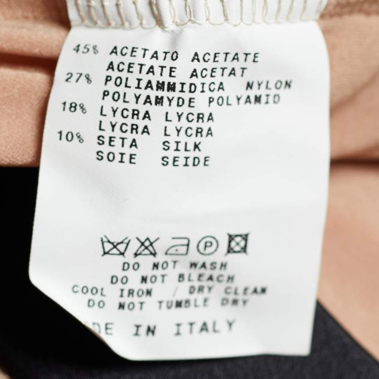 Pre Owned Etro Multicolor Silk Blend Belt Detail Top M